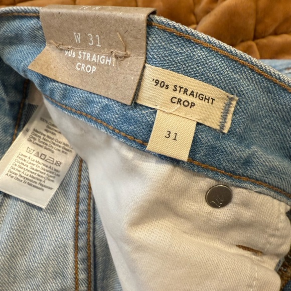 Madewell 90s straight crop jeans size 31 - Picture 9 of 10